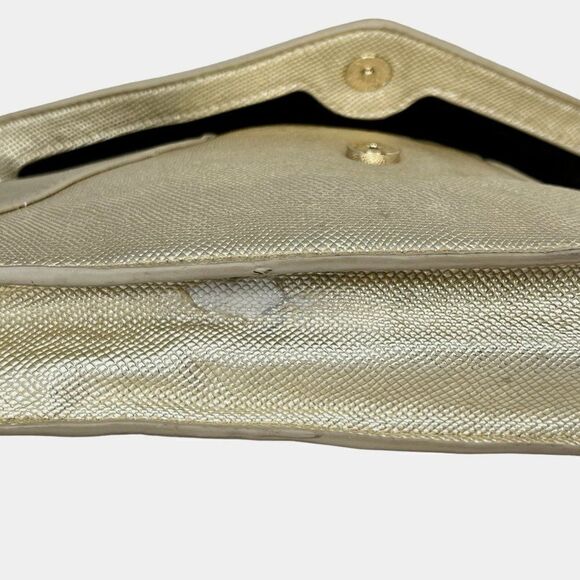 Victoria's Secret Metallic Gold Envelope Style Clutch - Picture 10 of 10